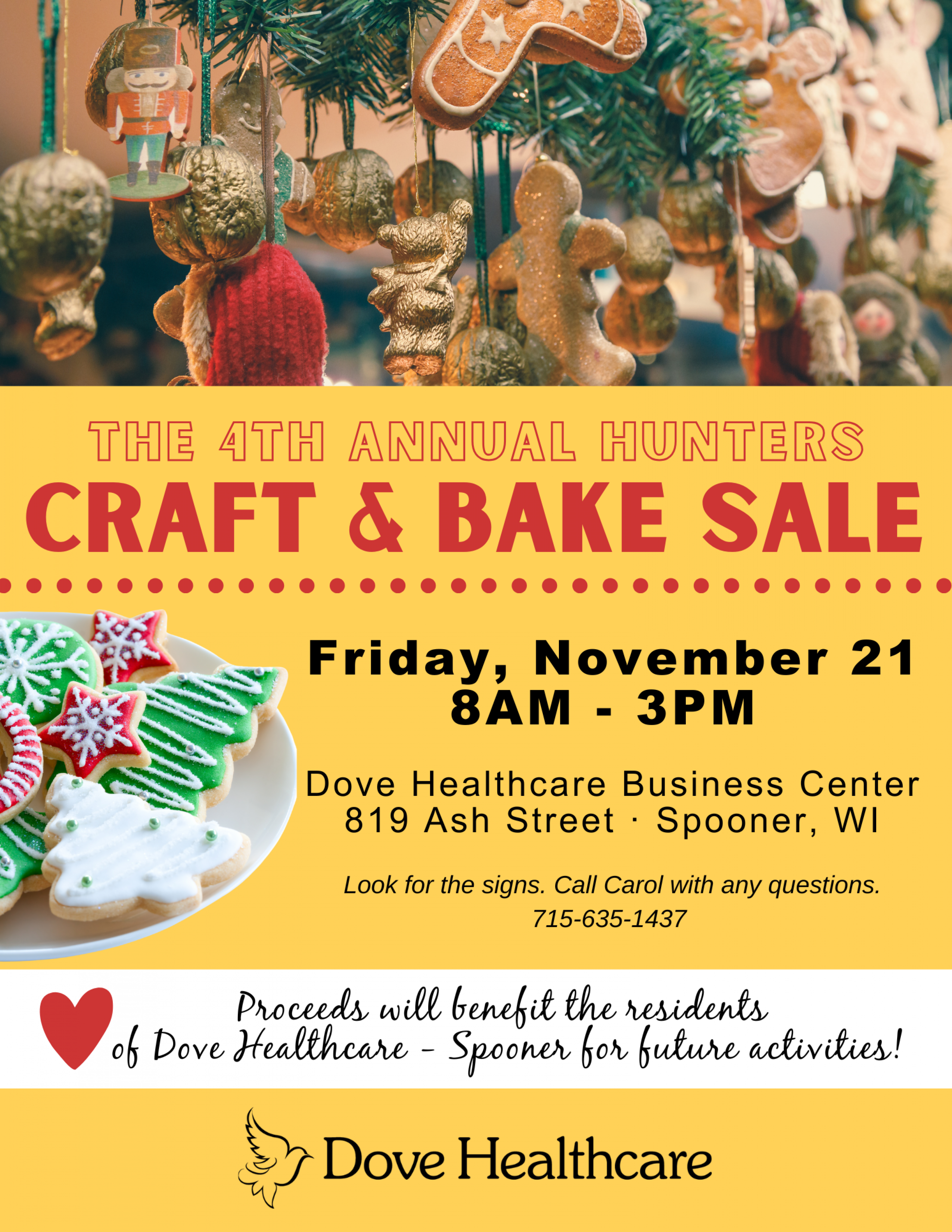4th Annual Hunters Craft & Bake Sale in Spooner