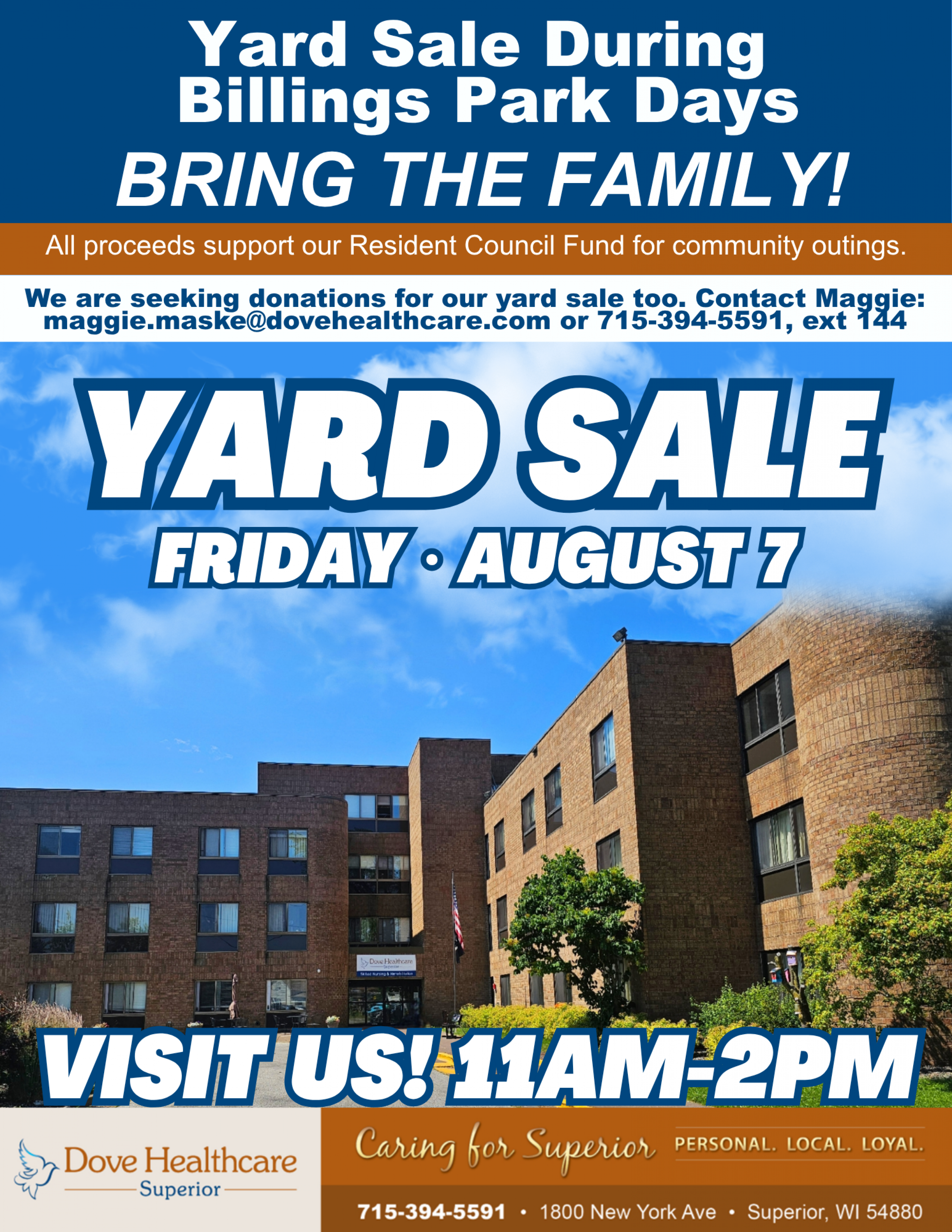 Yard Sale to Benefit our Resident Council in Superior