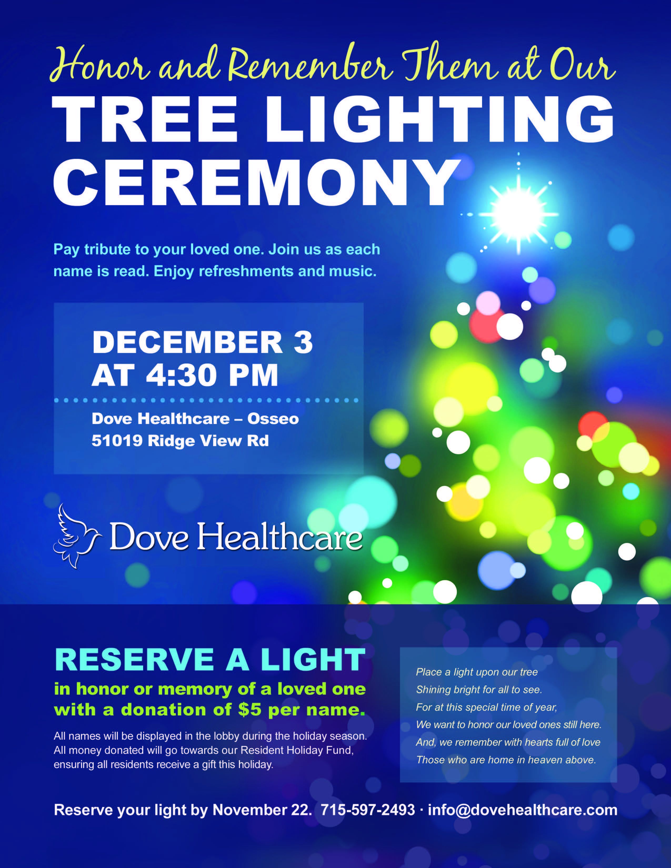 Honor & Remember Them: Tree Lighting Ceremony | Osseo