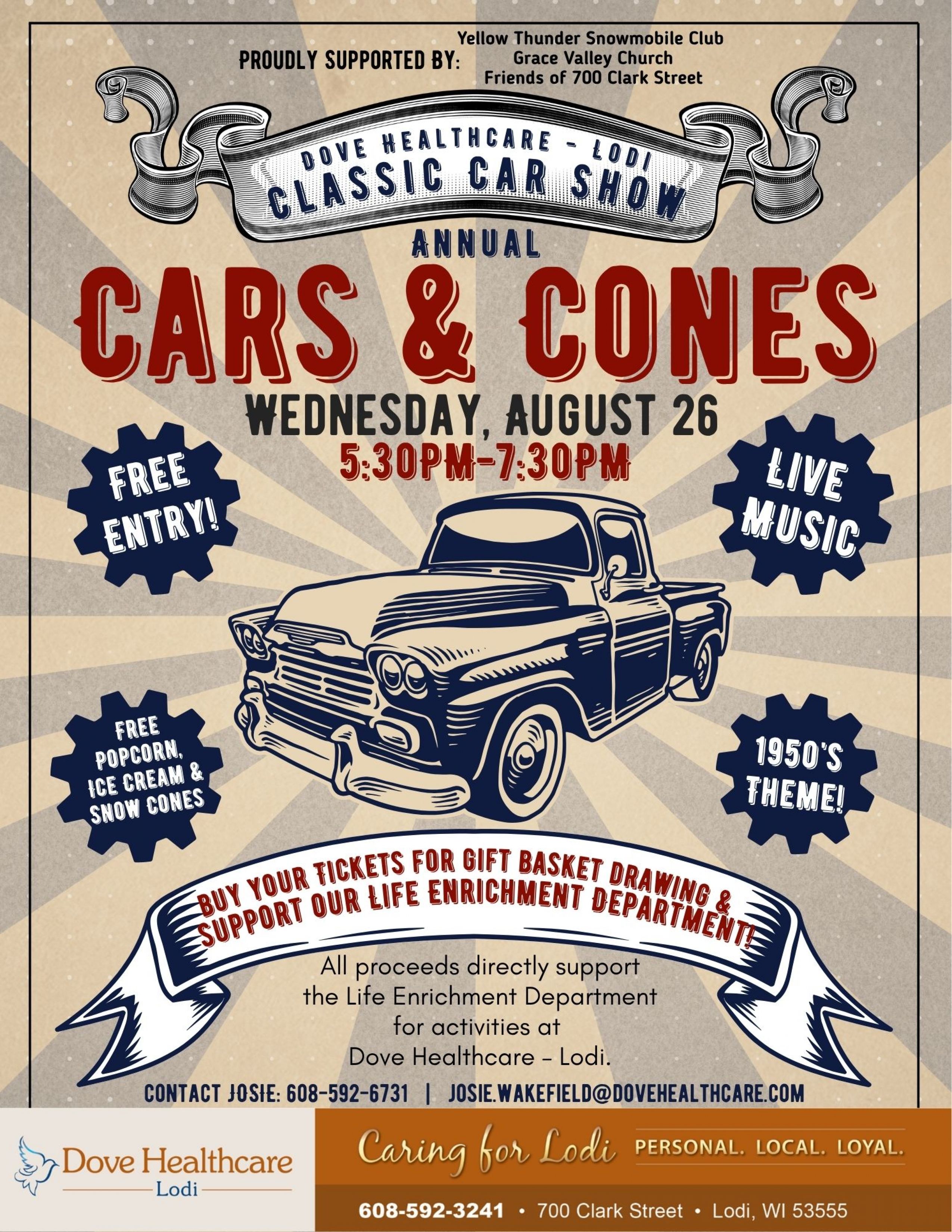 Cars & Cones: Annual Classic Car Show in Lodi