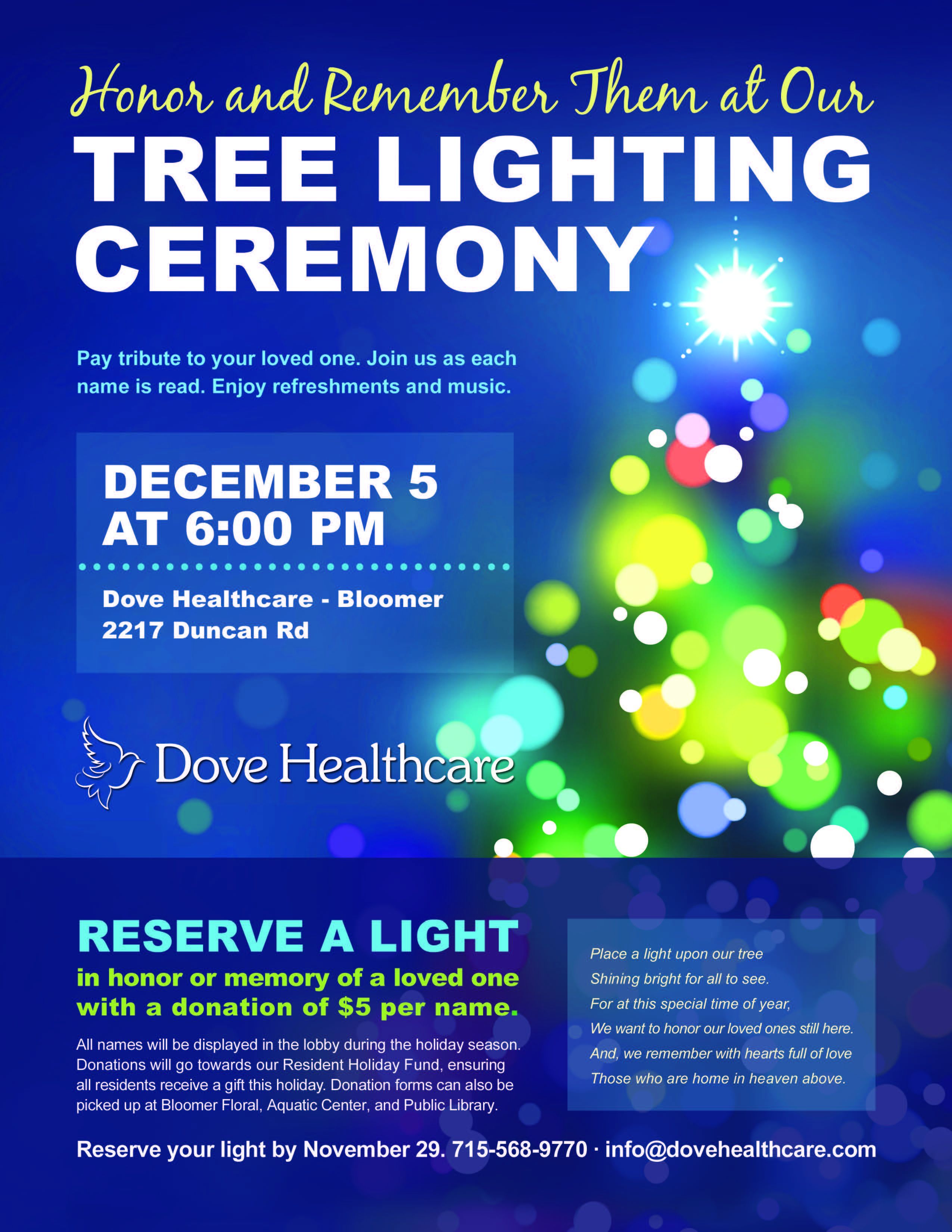 Honor & Remember Them: Tree Lighting Ceremony | Bloomer